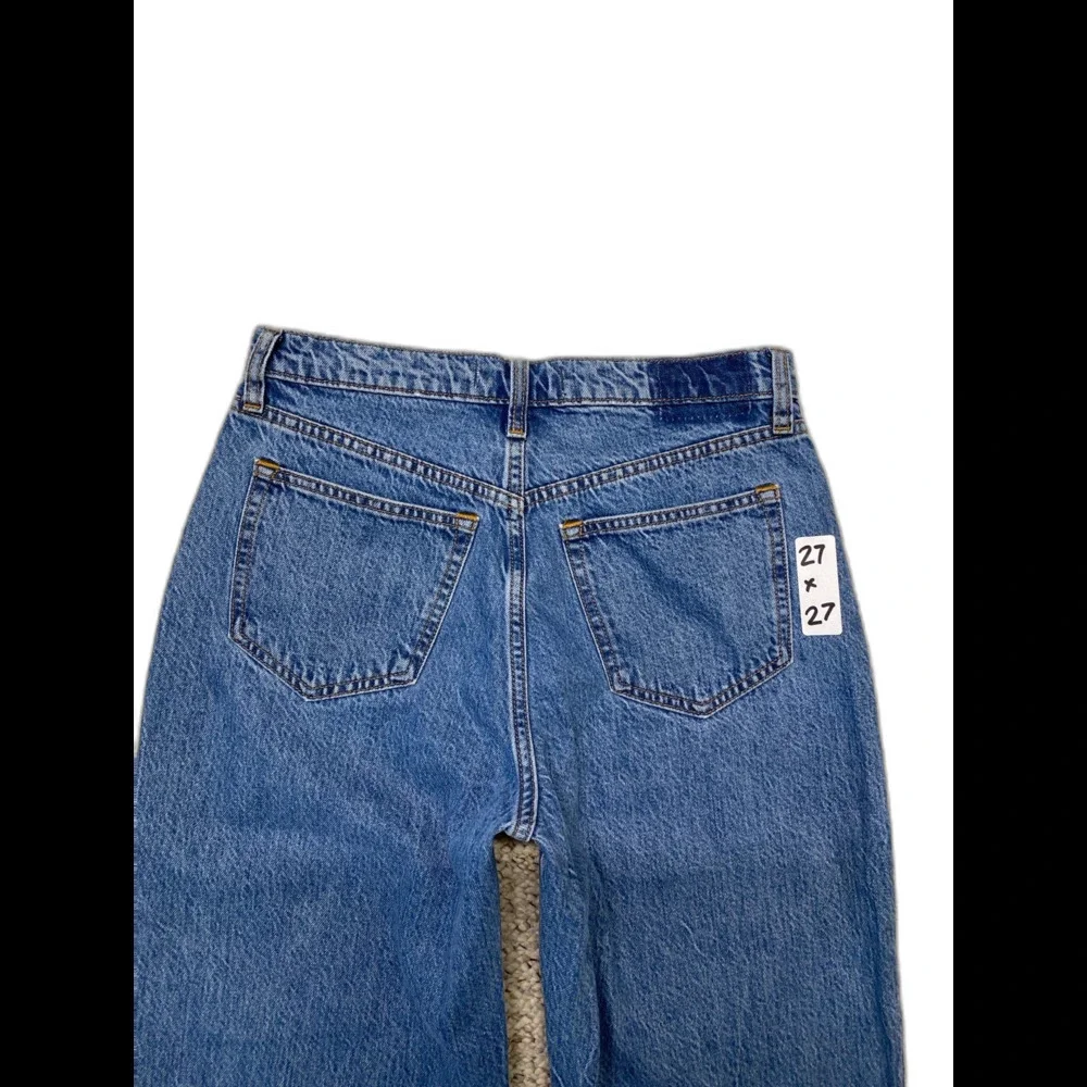 NWT Abercrombie & Fitch The Loose High Rise Wide Leg Jeans Medium Wash Size 27/4 - Picture 6 of 10